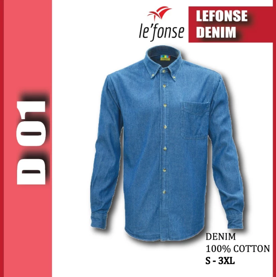 LEFONSE Male Serge Denim - Long Sleeve Denim D01
