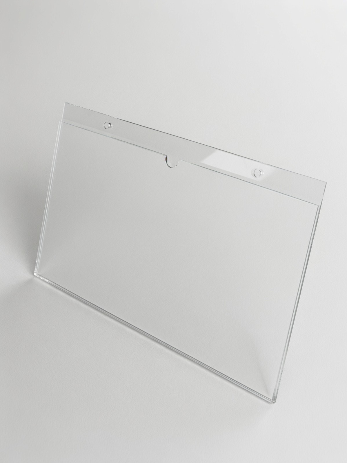 Acrylic Wall Pocket Holder with 2 Holes