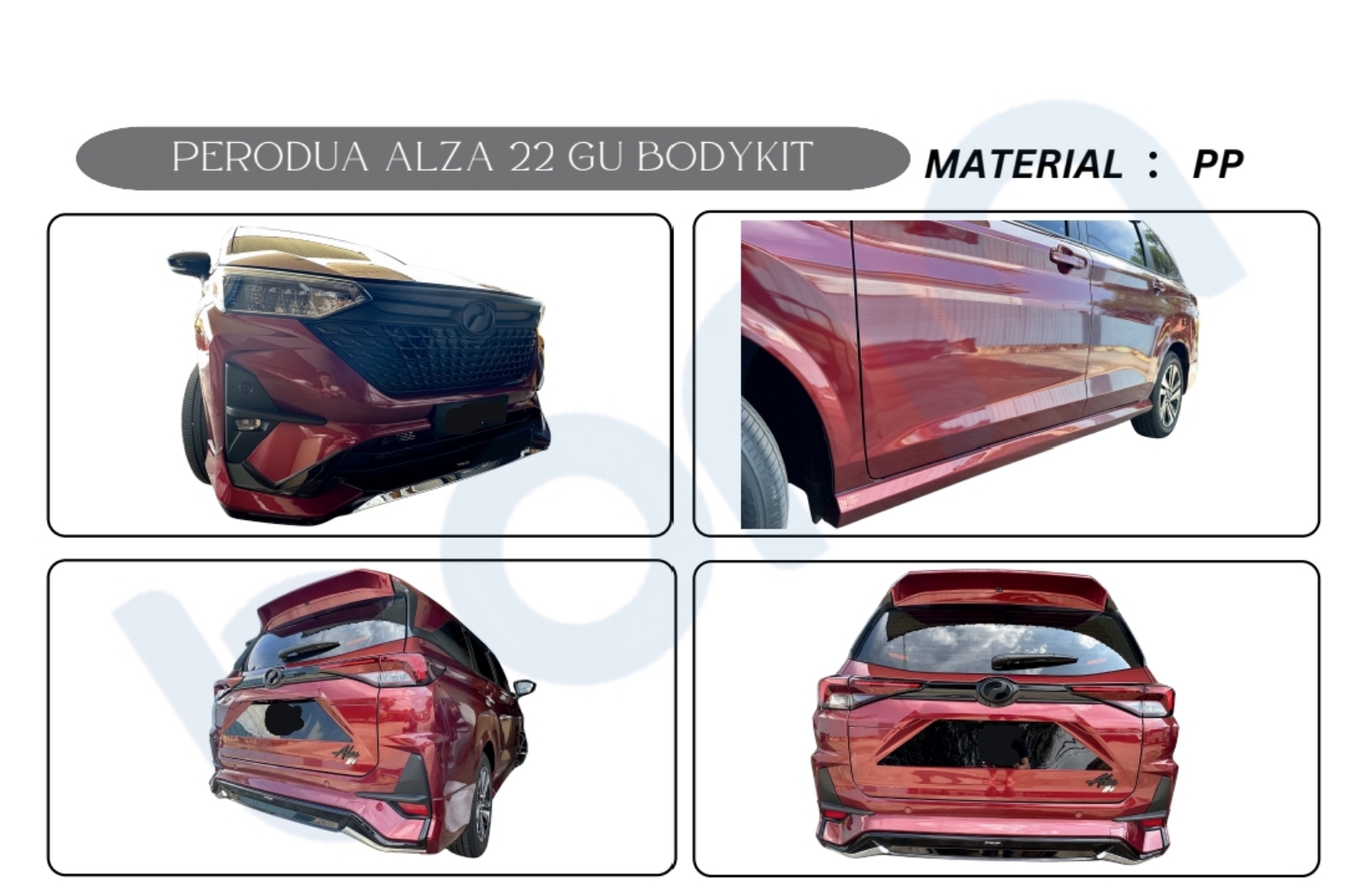 Perodua Alza Facelift Gear Up bodykit