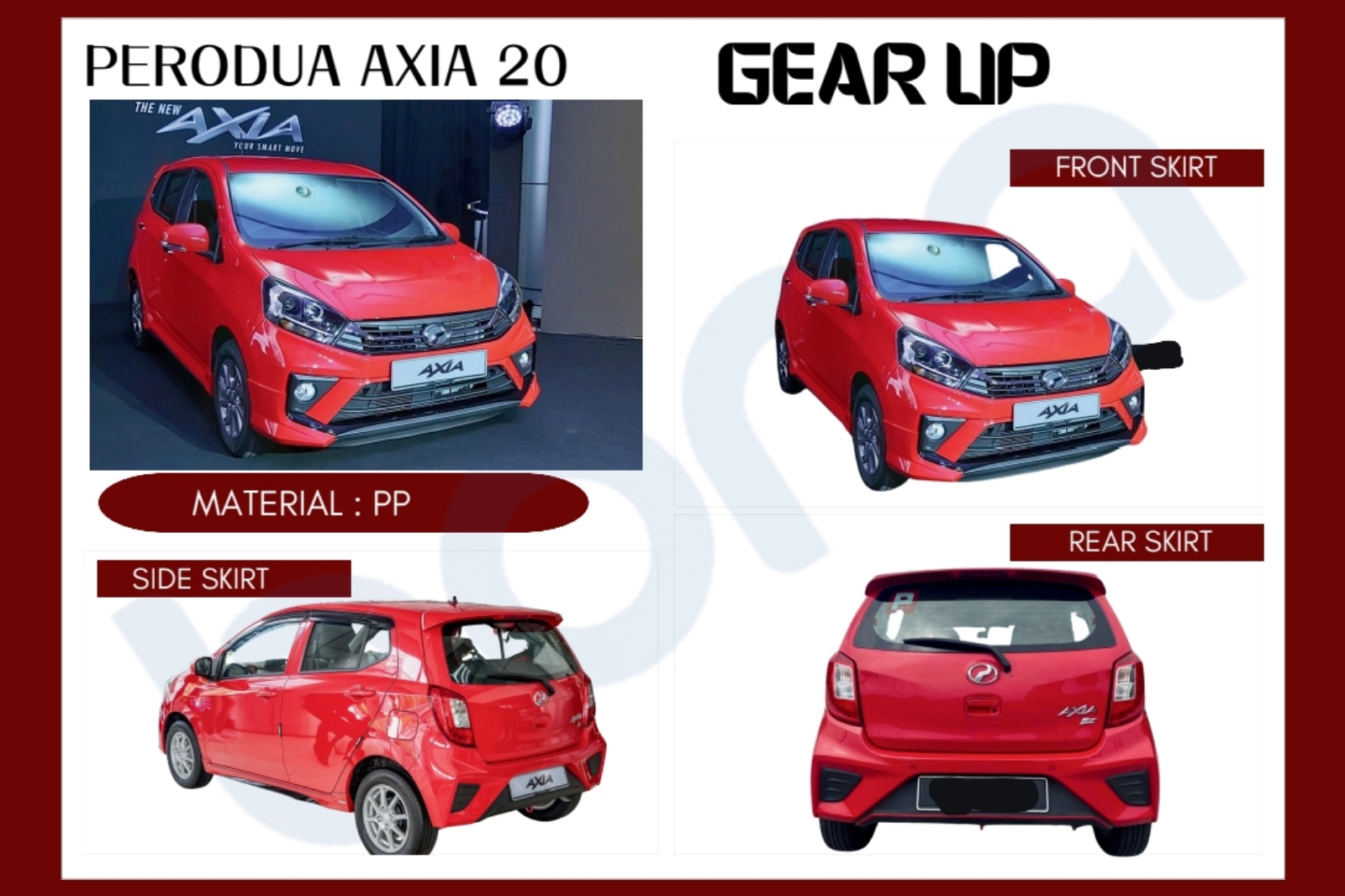 Perodua axia Gear Up bodykit