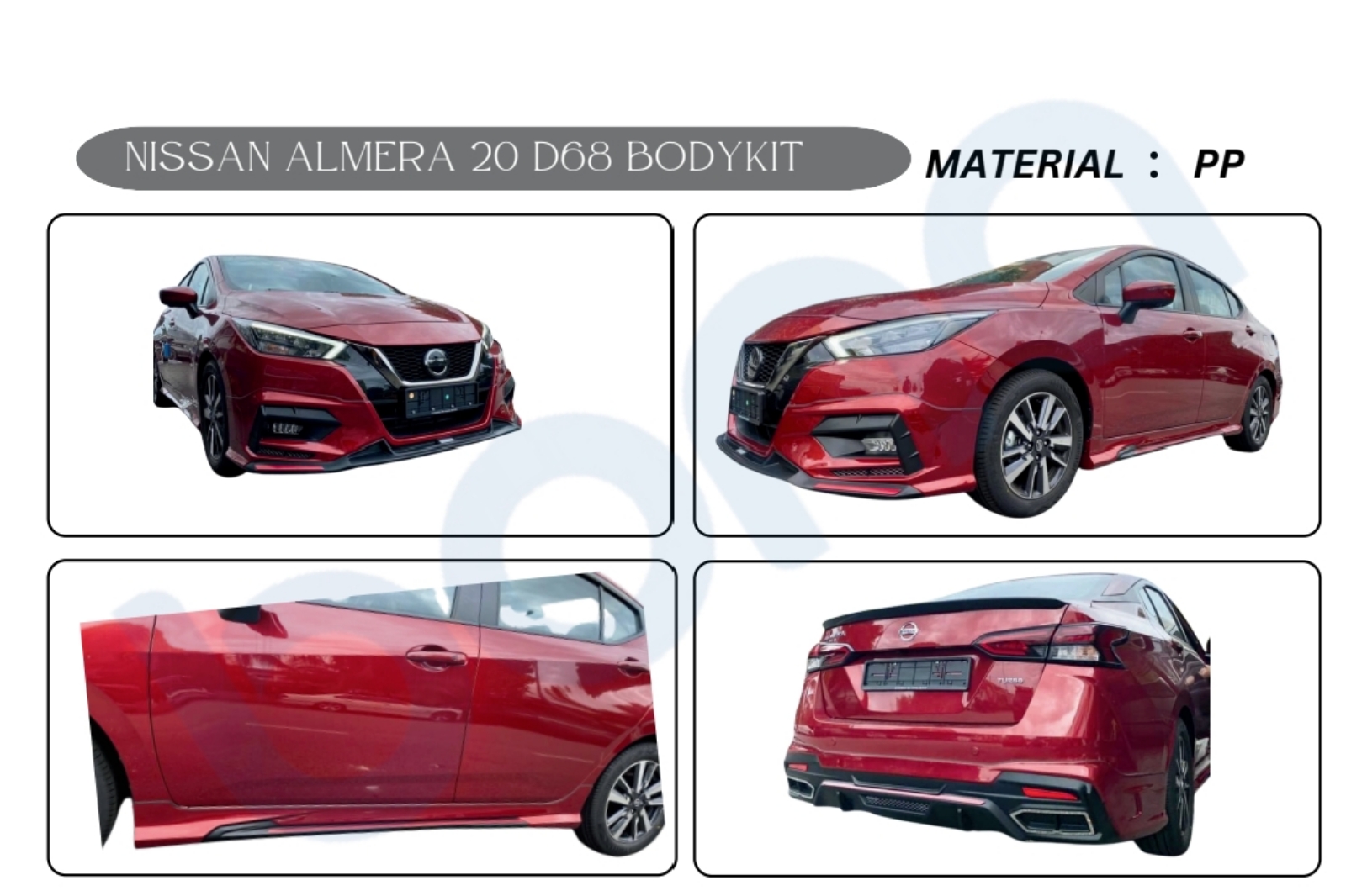 Nissan almera Facelift Drive68 bodykit