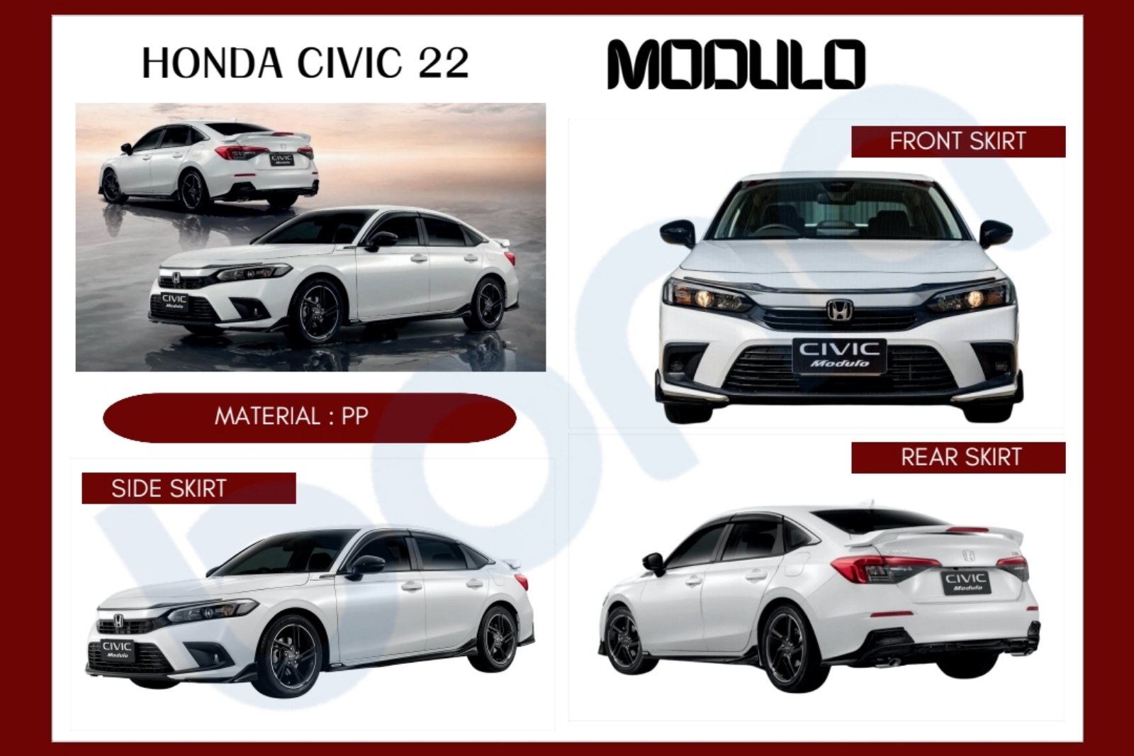 Honda civic fe modulo bodykit