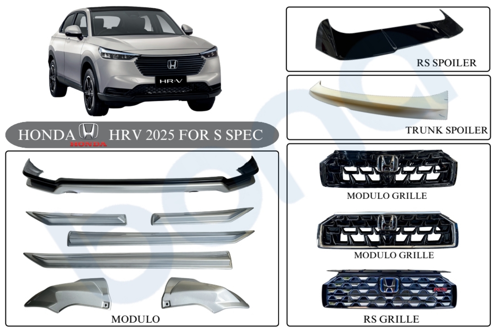 Honda HRV Facelift S spec bodykit