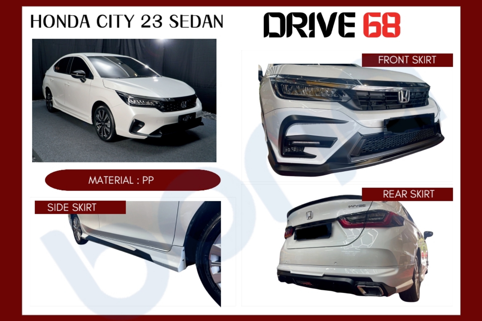 Honda city gn2 Facelift drive68 bodykit