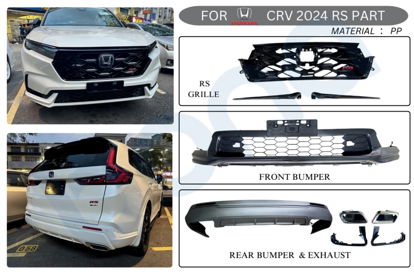 Honda CRV front grille/RS front bumper/RS rear bumper