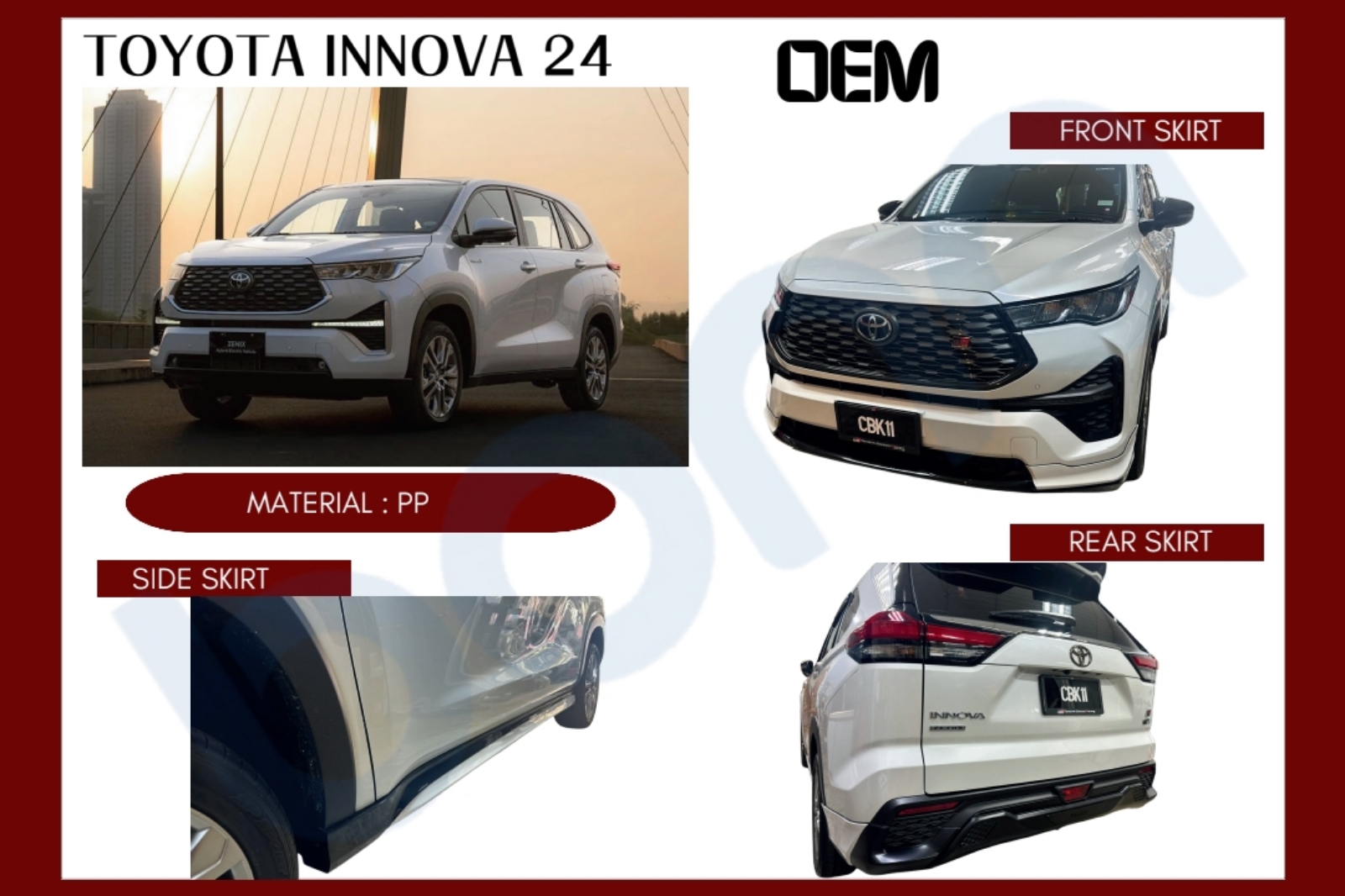 Toyota Innova OEM bodykit