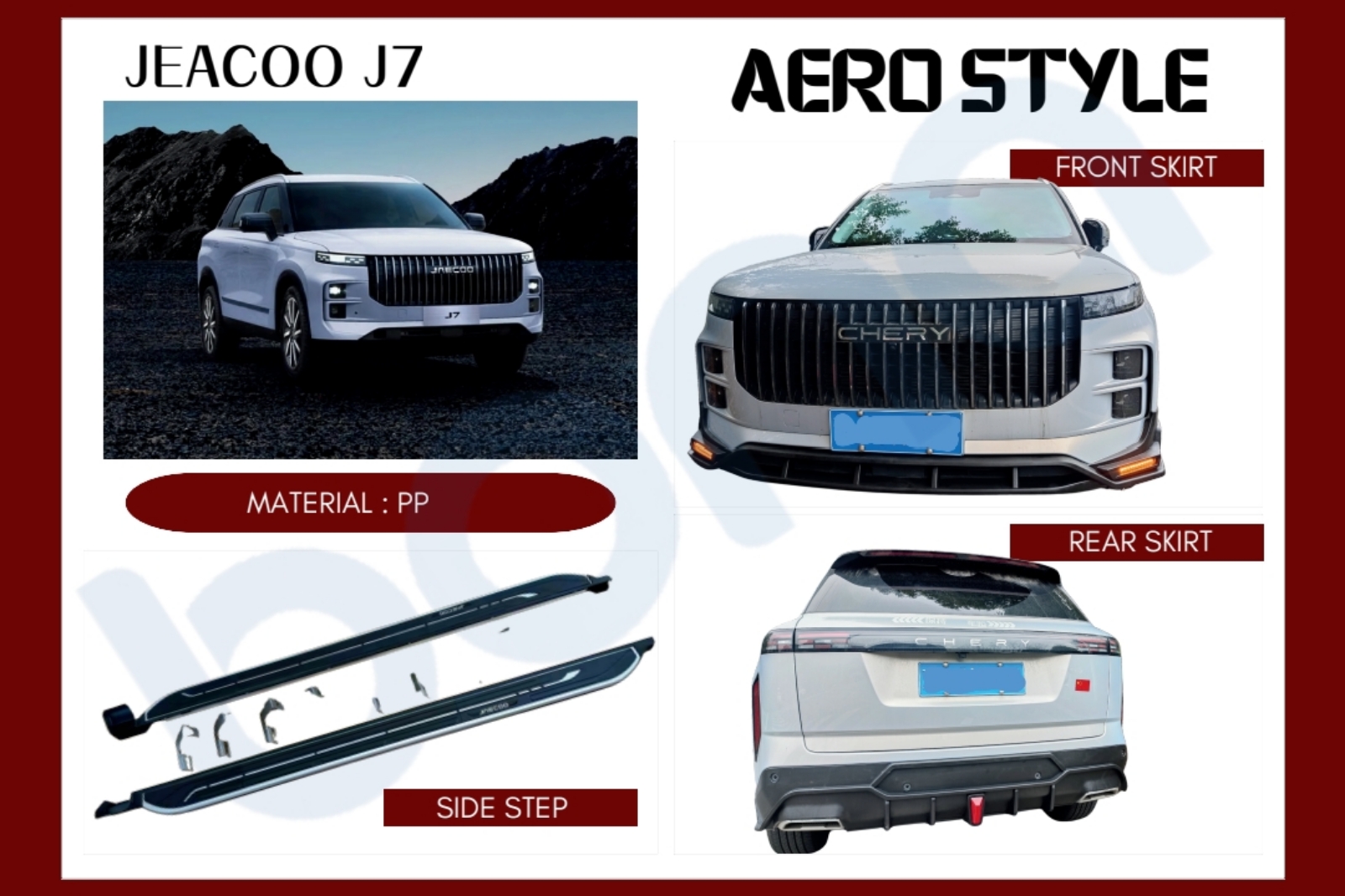 Jaecoo J7 aerostyle bodykit