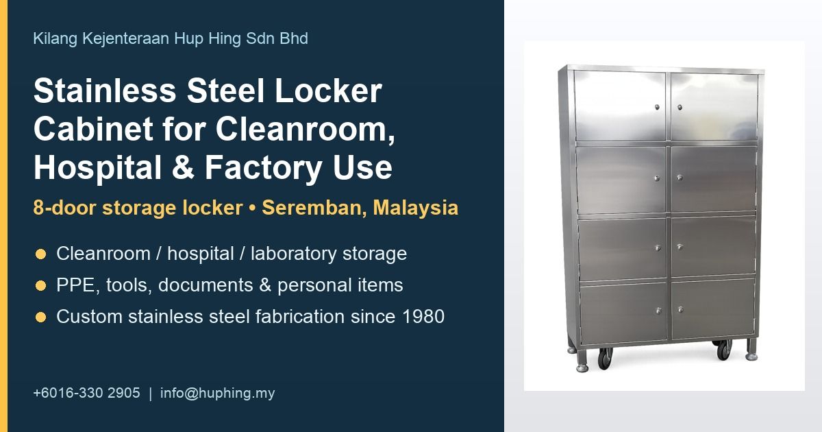 Stainless Steel Locker Cabinet Malaysia for Cleanroom Hospital Factory Storage