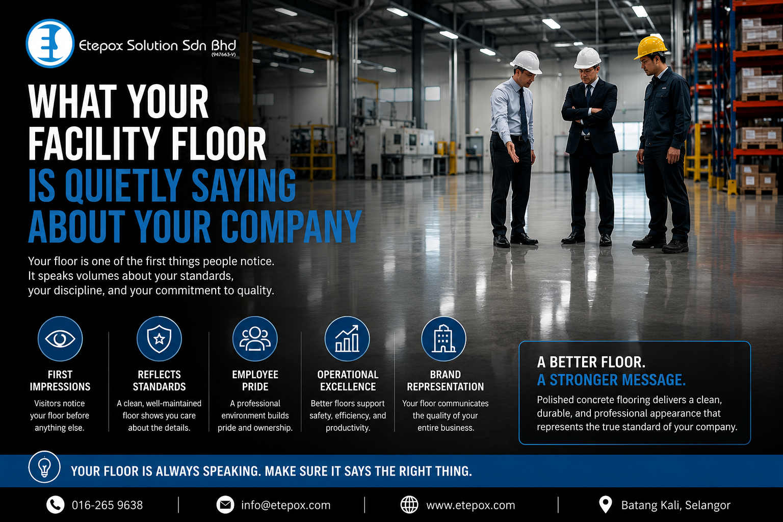 What Your Facility Floor Is Quietly Saying About Your Company