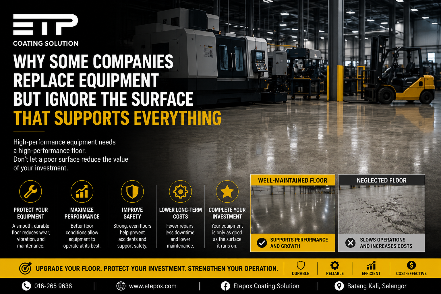 Why Some Companies Replace Equipment But Ignore the Surface That Supports Everything