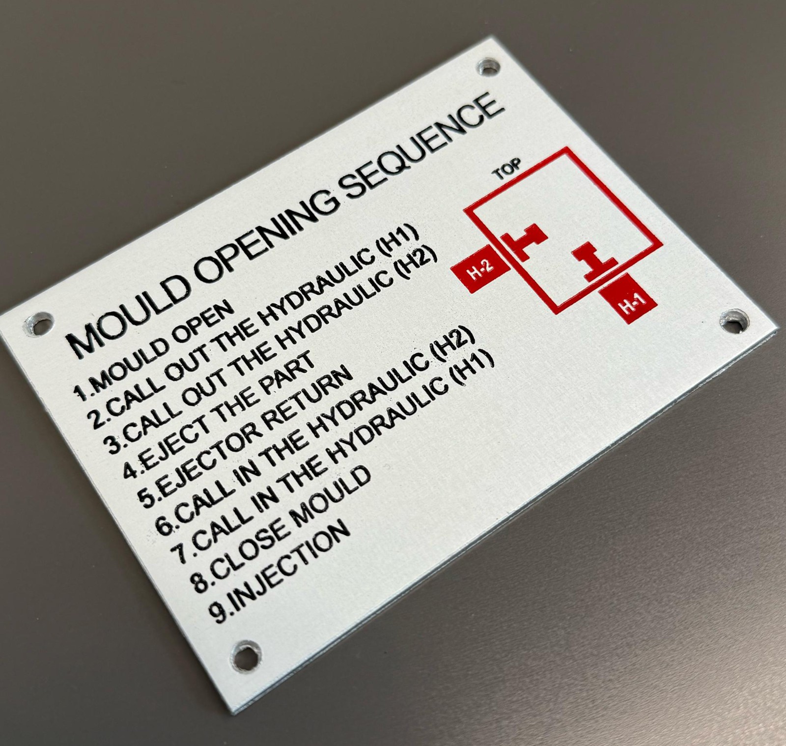 Aluminium 2mmT 2C Etching with 4 Holes