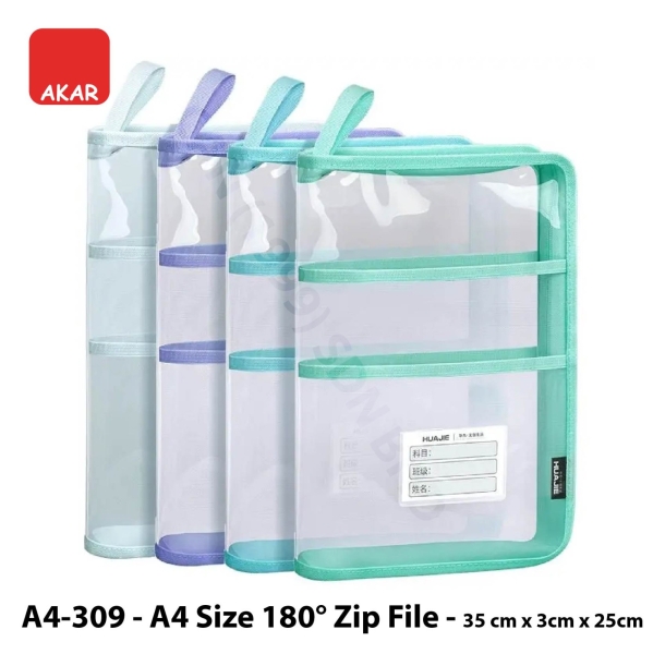 A4-309 - Multifunction Zipper File Bag 180กใ Open Document Organizer Large Capacity Folder / Beg Fail Zip file Zip Bag / Bag Selangor, Malaysia, Kuala Lumpur (KL), Semenyih Supplier, Suppliers, Supply, Supplies | V CAN (1999) SDN BHD