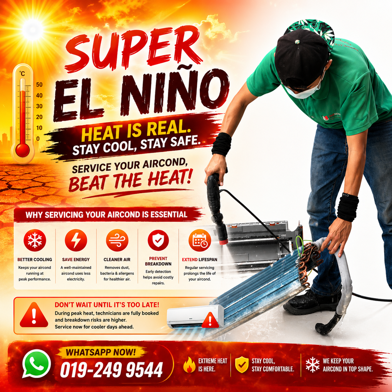 Super El Nino Is Here – Why Aircond Servicing Is More Important Than Ever