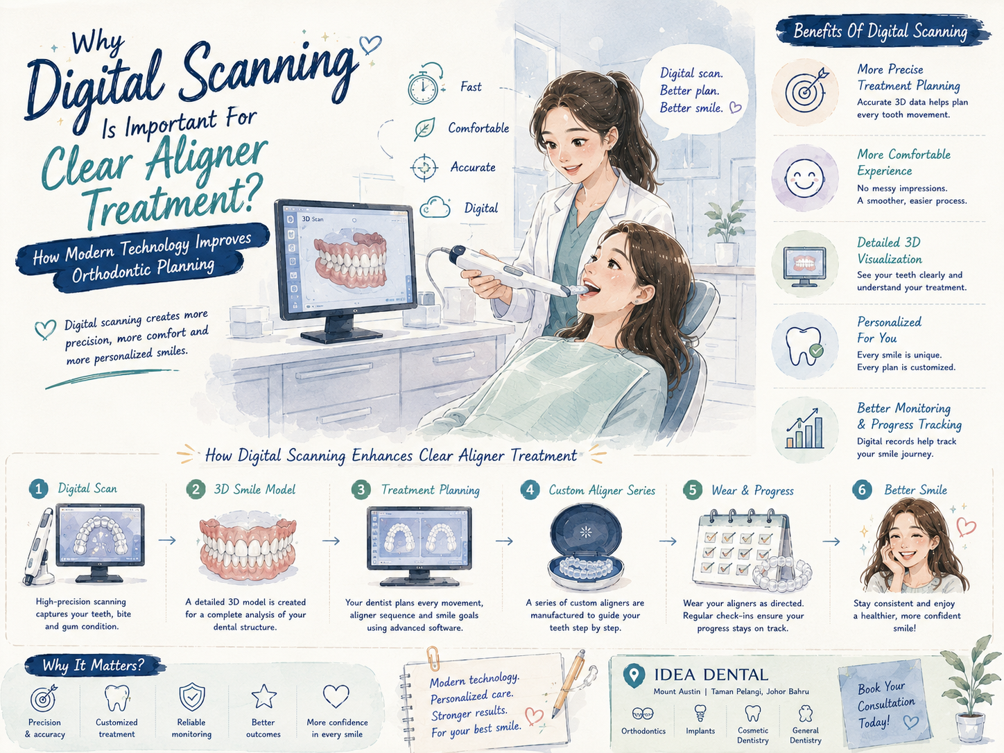 Why Digital Scanning Is Important For Clear Aligner Treatment? How Modern Technology Improves Orthodontic Planning