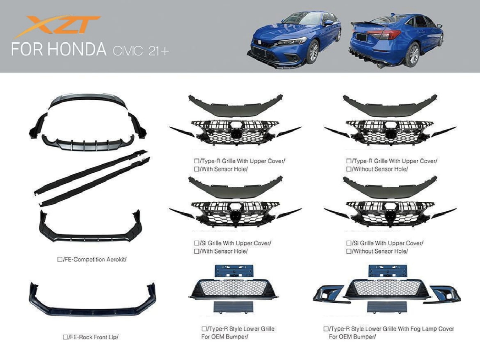 Honda civic fe accessories bodykit