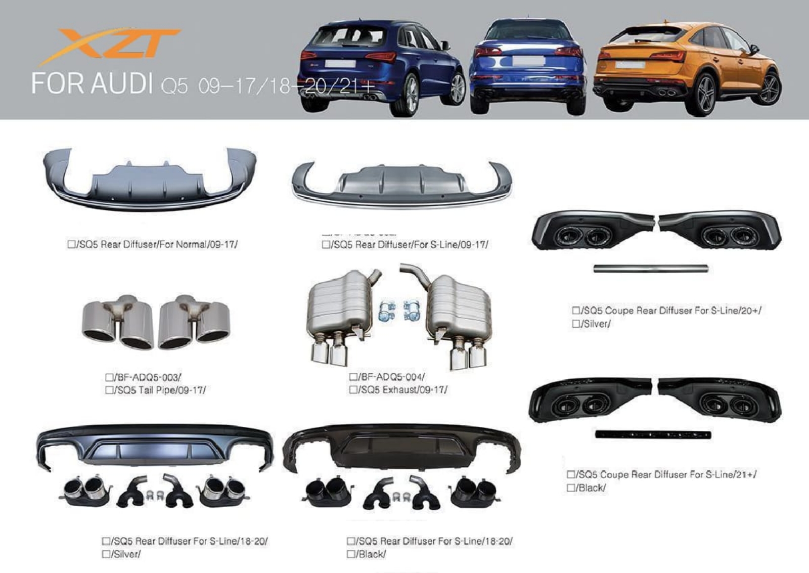 AUDI Q5 09-17 & 18-20 & 21+ BODYKIT