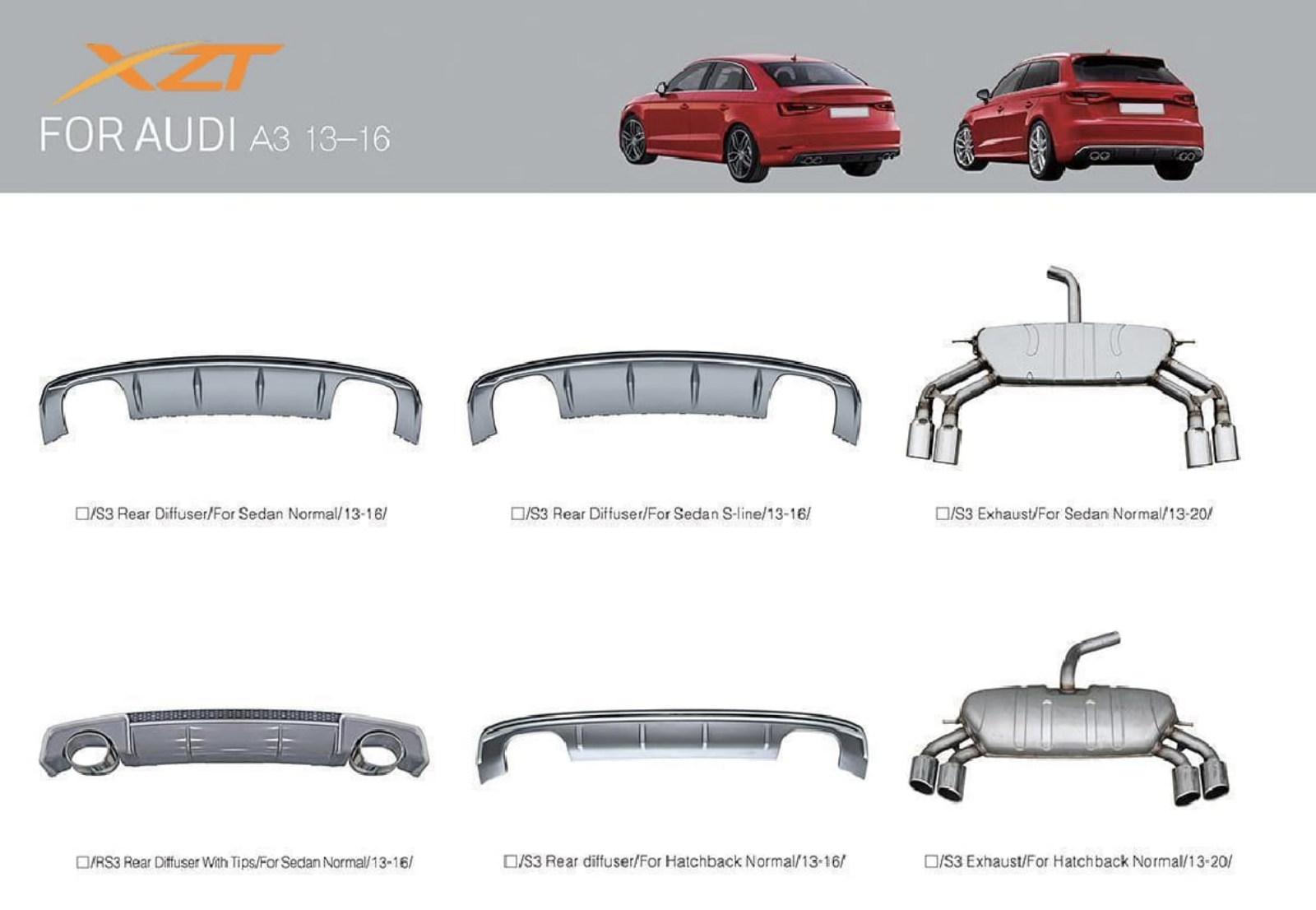 AUDI A3 13-16 BODYKIT