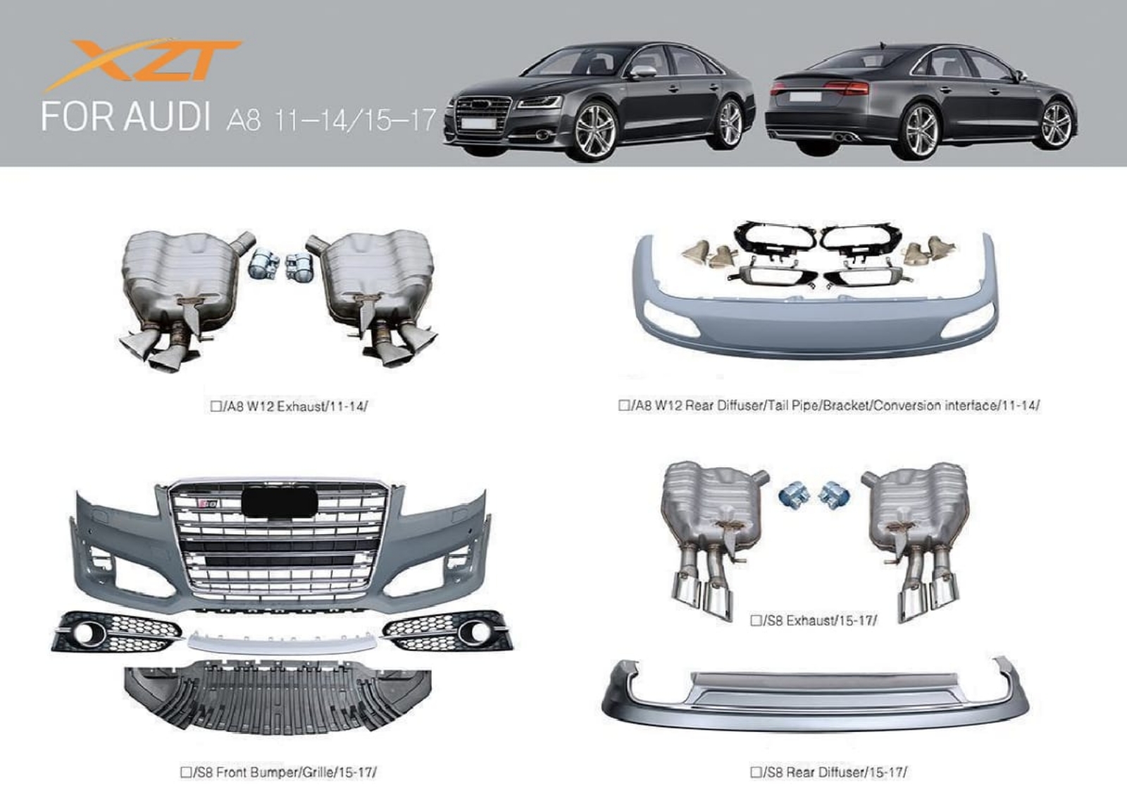 AUDI A8 11-14 & 15-17 BODYKIT