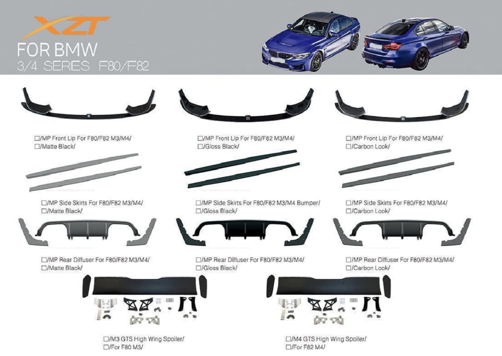 BMW 3/4 SERRIES F80/F82 BODYKIT