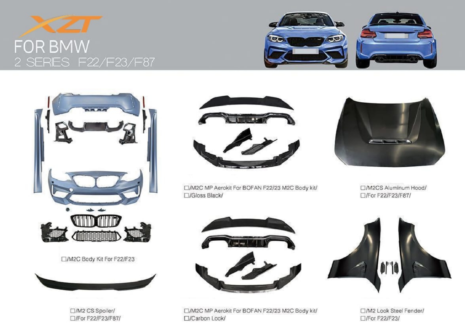BMW 2 SERIES F22/F23/87 BODYKIT