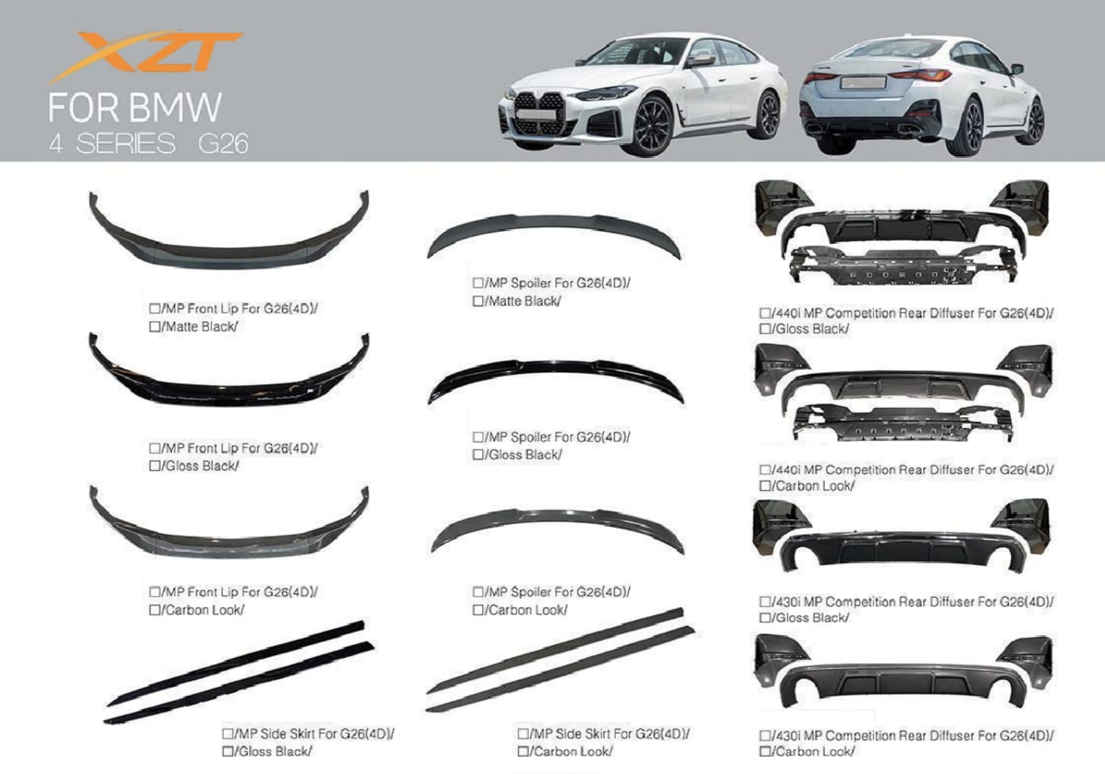 BMW 4 SERIES G26 BODYKIT