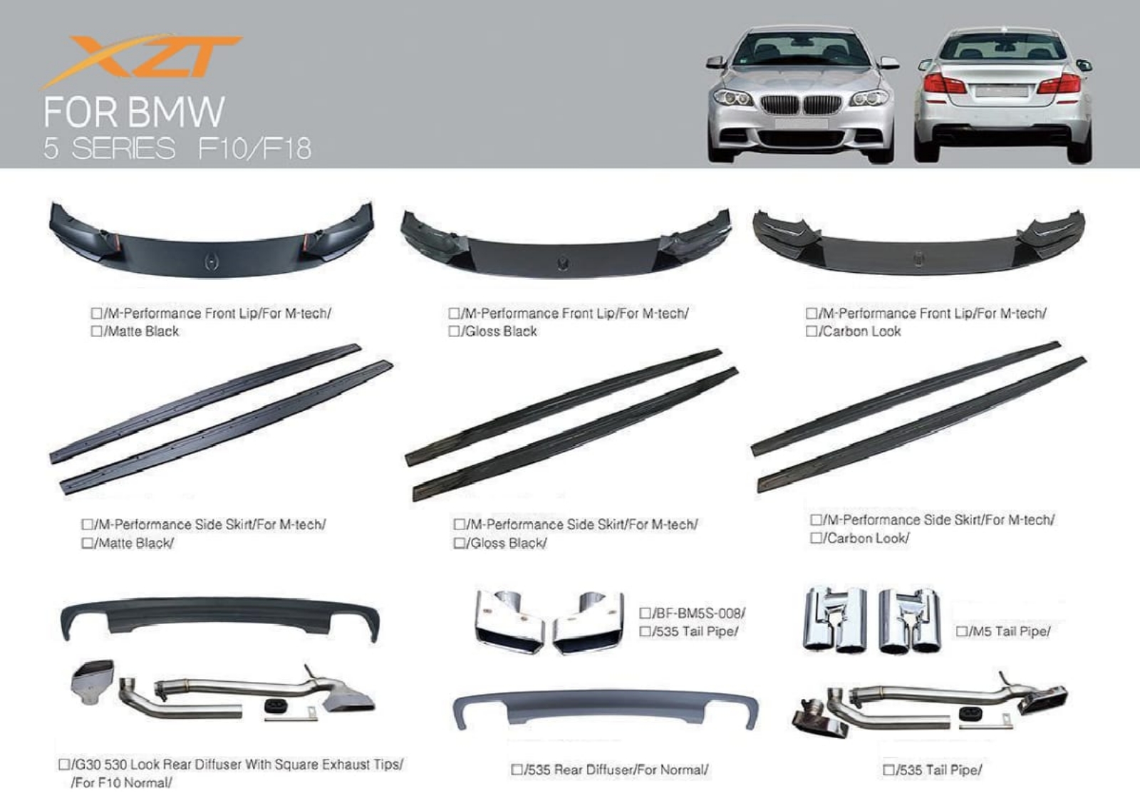BMW 5 SERIES F10/F18 BODYKIT