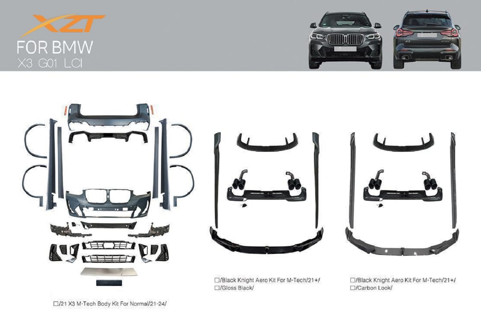 BMW X3/G01 LCI BODYKIT