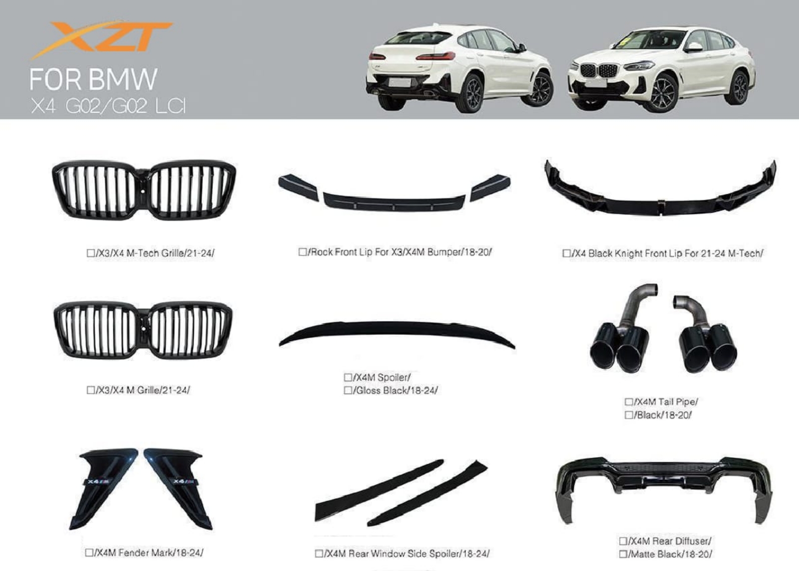BMW X4/G02/G02 LCI BODYKIT