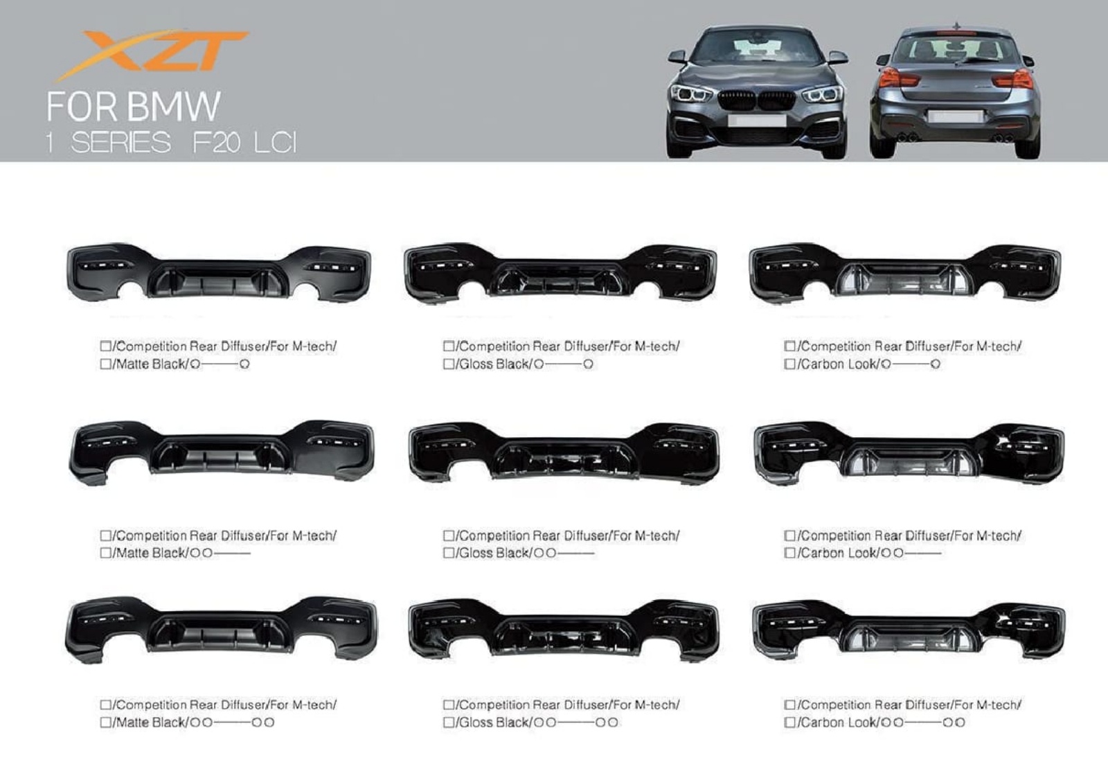 BMW 1 SERIES F20 LCI BODYKIT