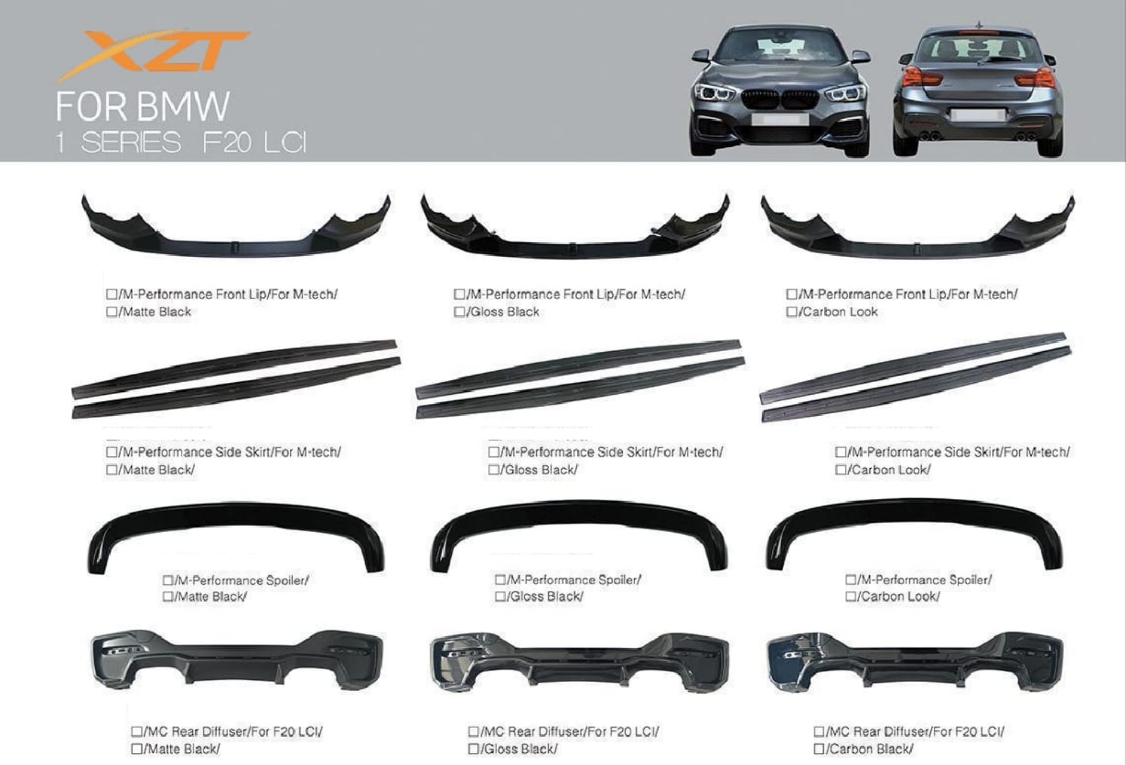 BMW 1 SERIES F20 LCI BODYKIT