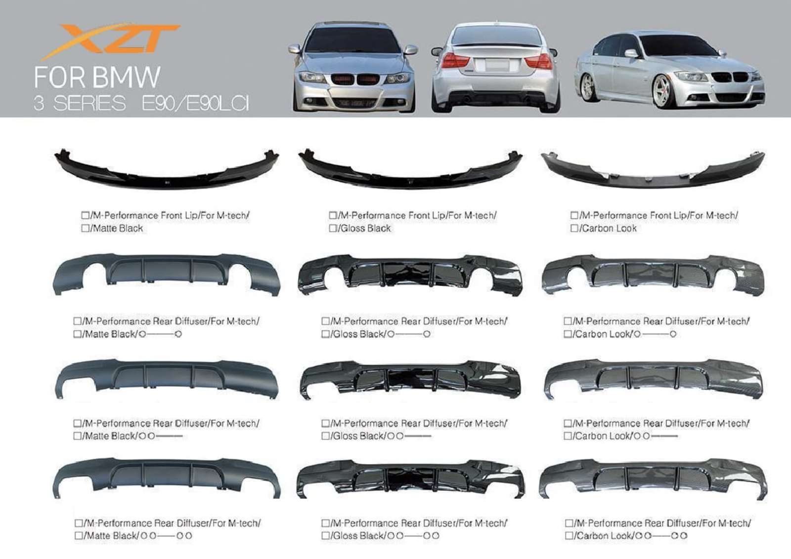 BMW 3 SERIES E908/E90LCI BODYKIT