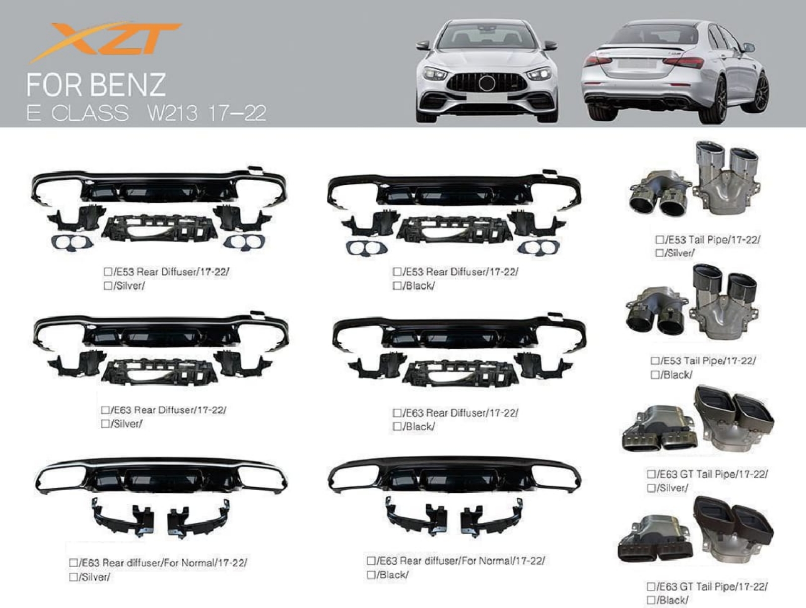 BENZ E CLASS W213 17-22 BODYKIT