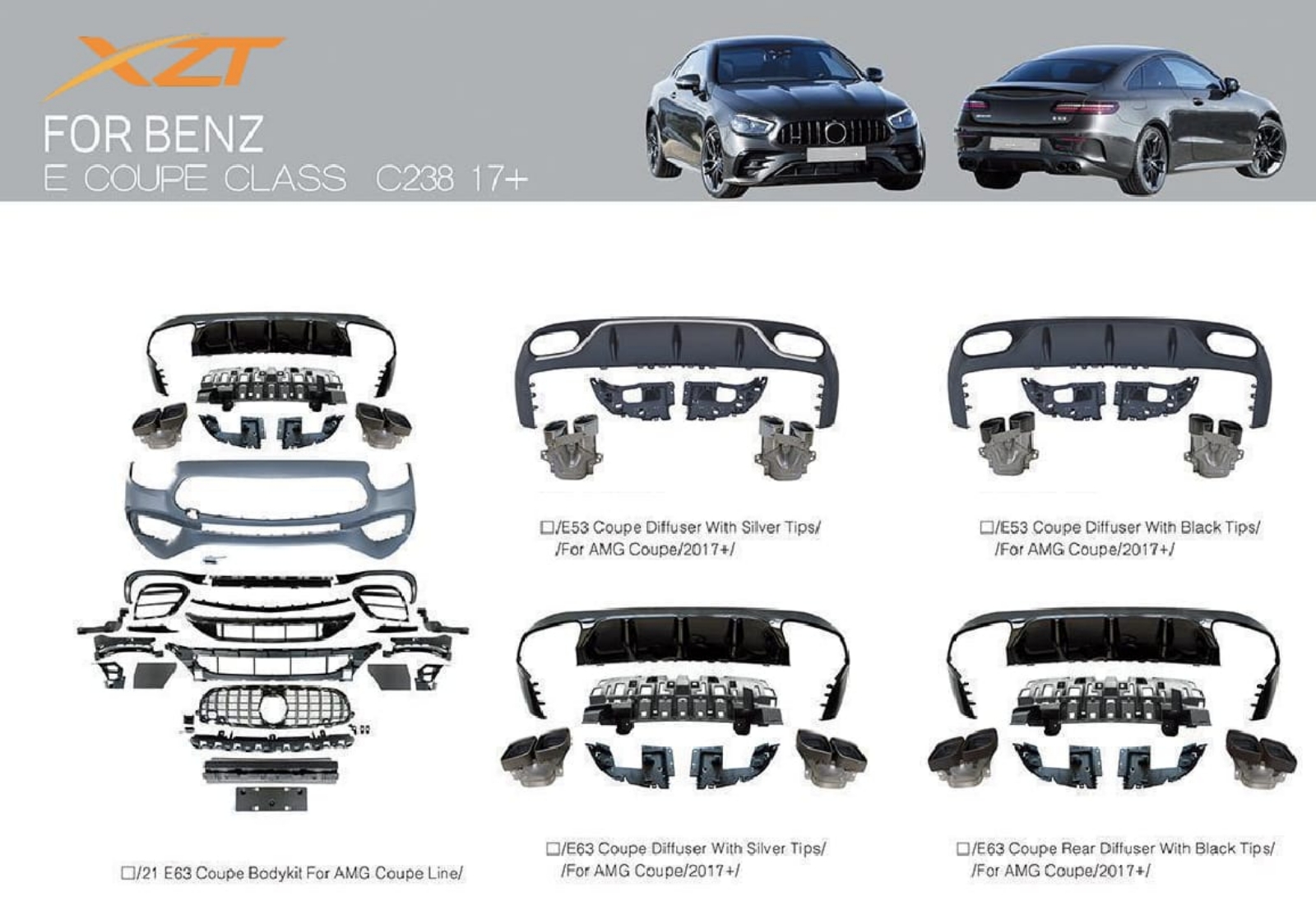 BENZ E COUPE CLASS C238 17+ BODYKIT