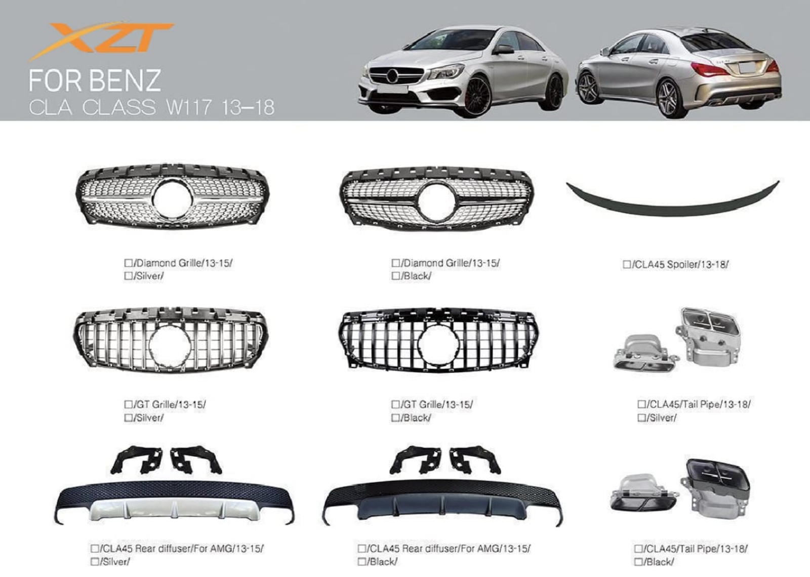 BENZ CLA CLASS W117 13-18 BODYKIT