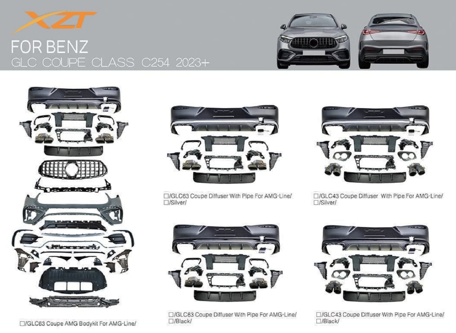 BENZ GLC COUPE CLASS C254 2023+ BODYKIT