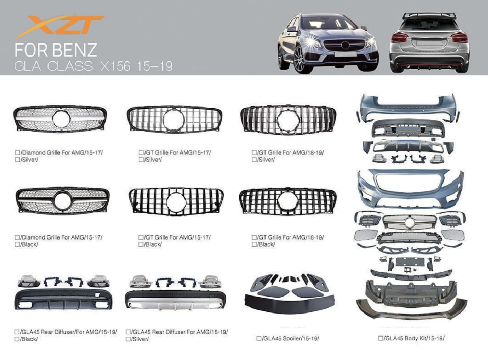 BENZ GLA CLASS X156 15-19 BODYKIT