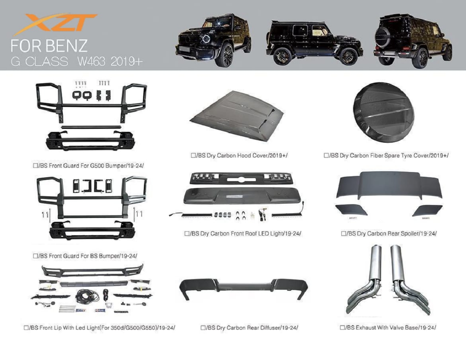 BENZ G CLASS W463 2019+ BODYKIT