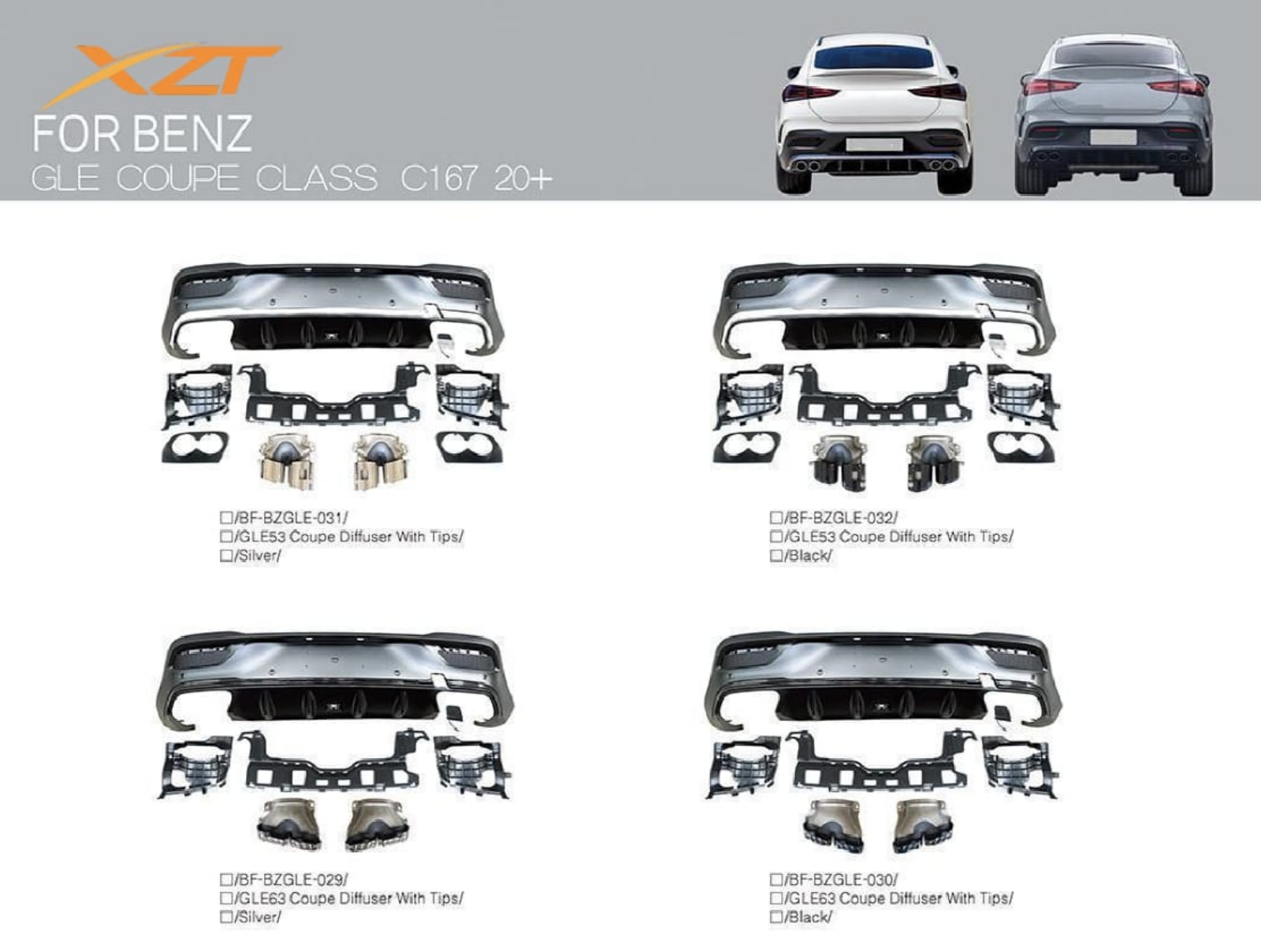 BENZ GLE COUPE CLASS C167 20+ BODYKIT