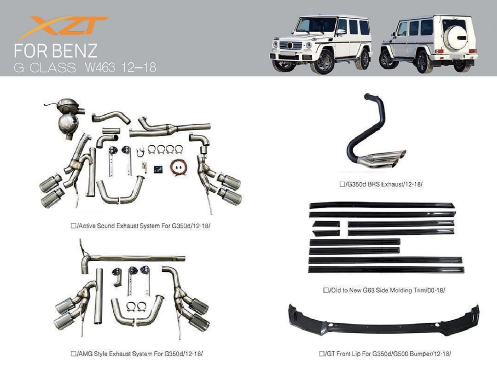 BENZ G CLASS W463 12-18 BODYKIT