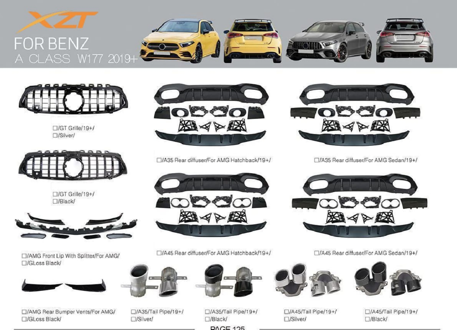 BENZ A CLASS W177 2019+ BODYKIT
