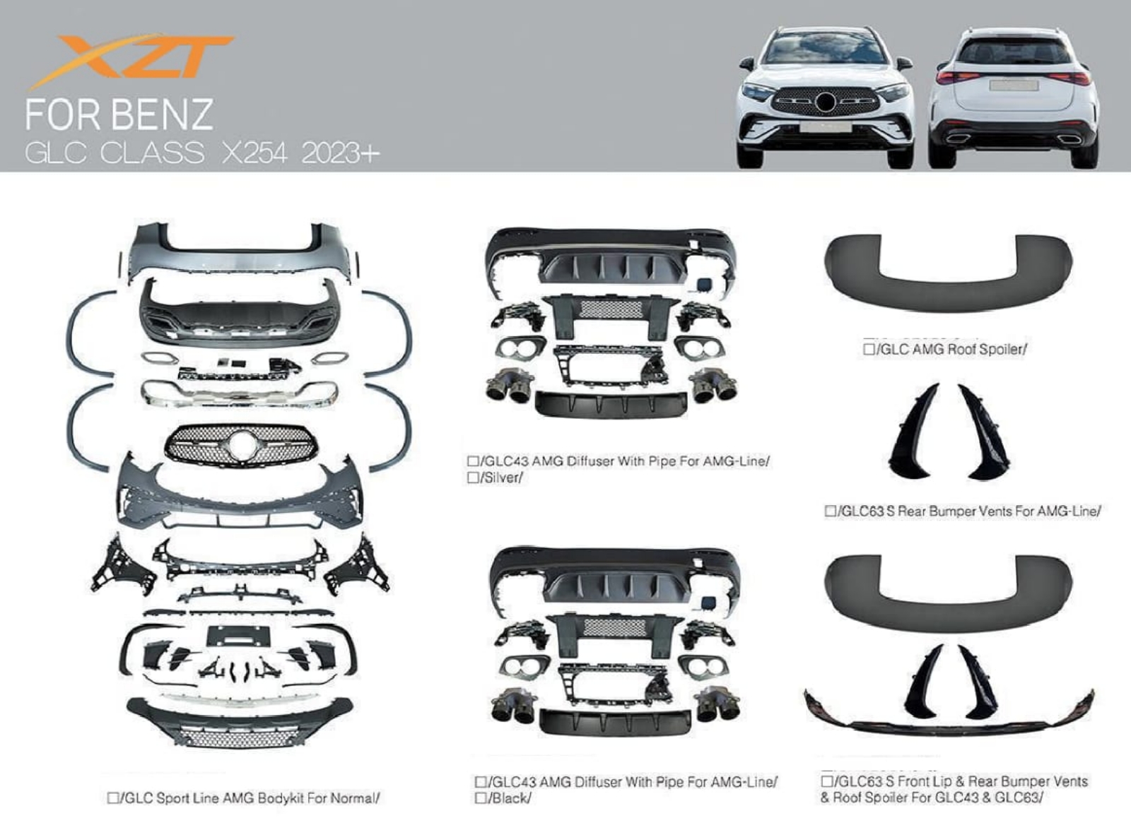 BENZ GLC CLASS X254 2023+ BODYKIT