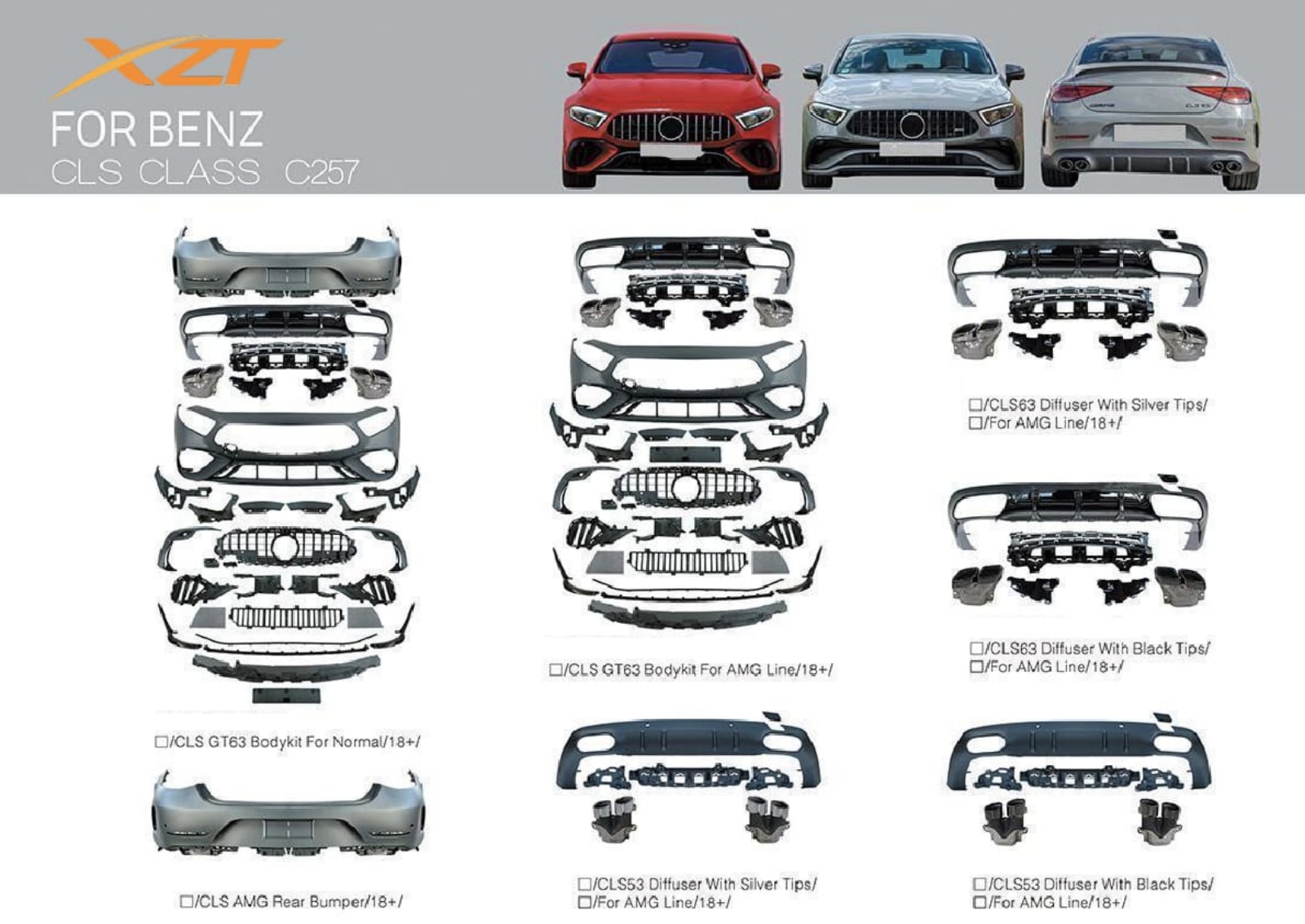 BENZ CLS CLASS C257 BODYKIT