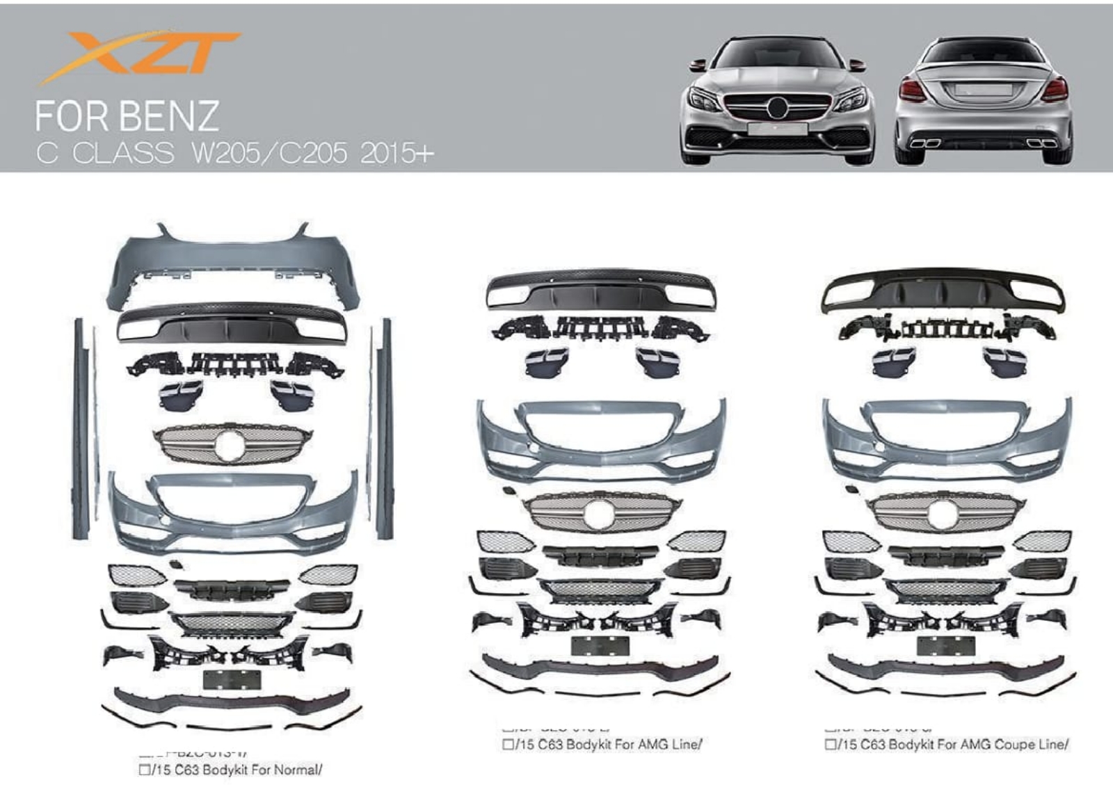 BENZ C CLASS W205/C205 15+ BODYKIT