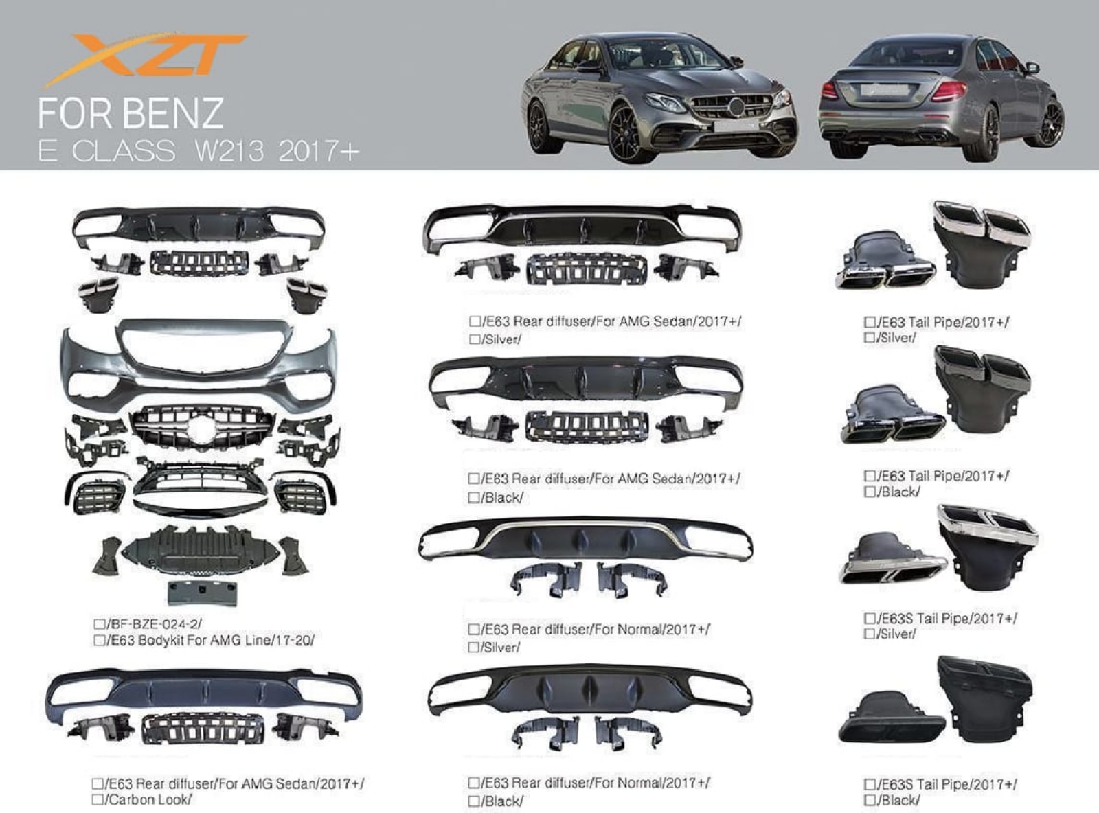 BENZ E CLASS W213 2017+ BODYKIT