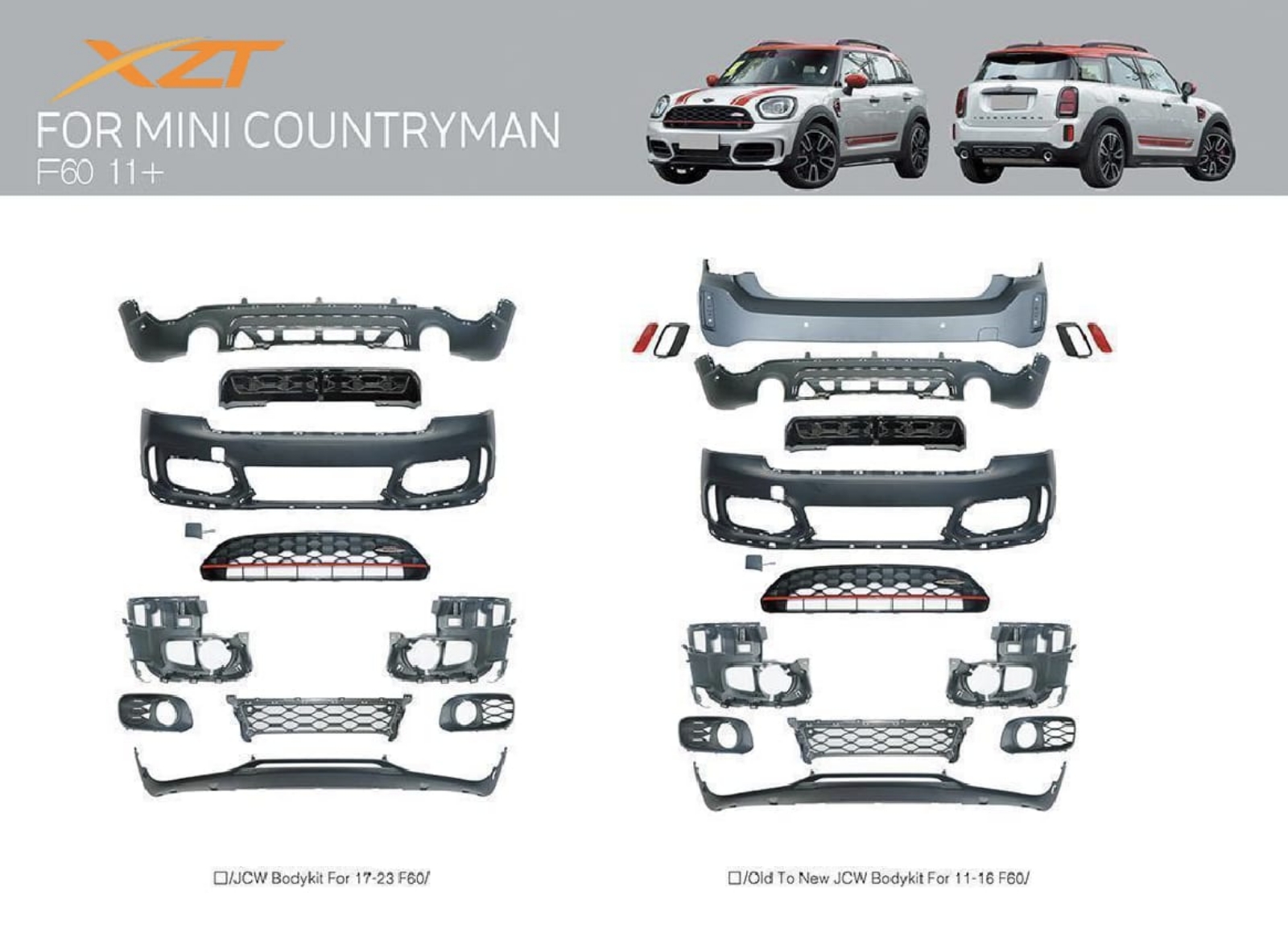 Mini countryman JCW bodykit