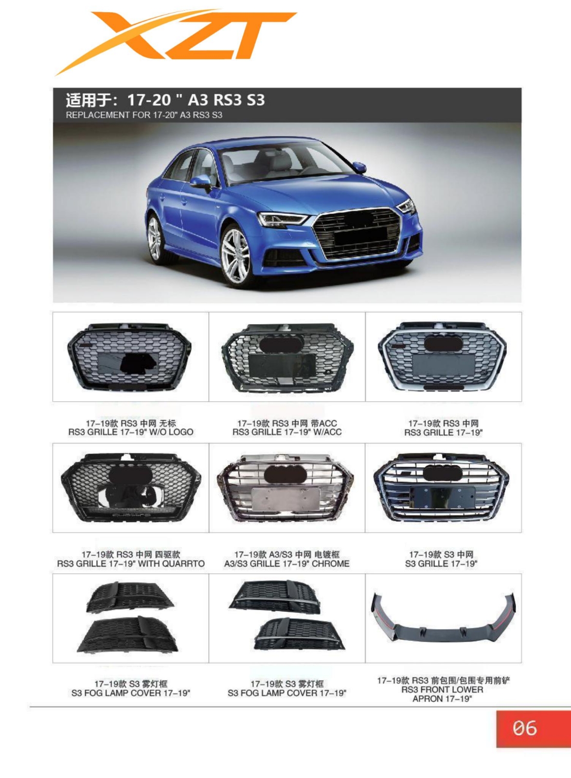 Audi A3/RS3/S3 17-20 BODYKIT