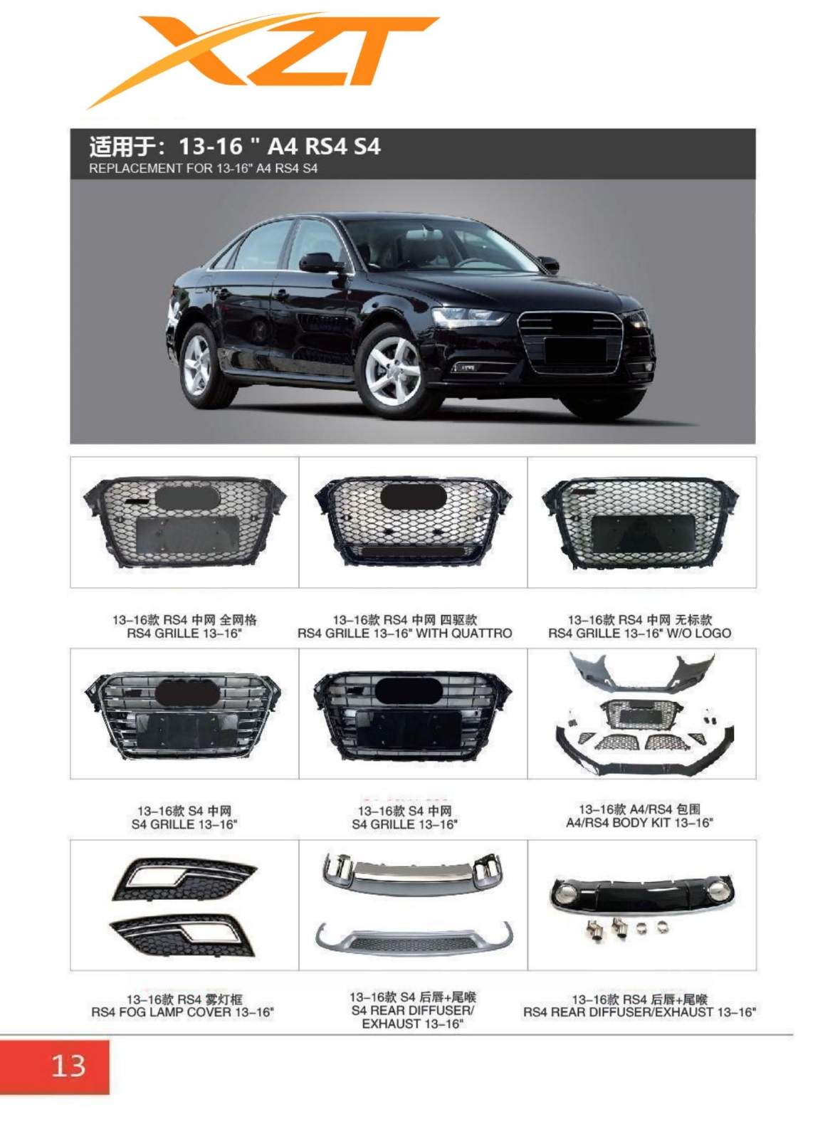 Audi A4/RS4/S4 13-16 BODYKIT