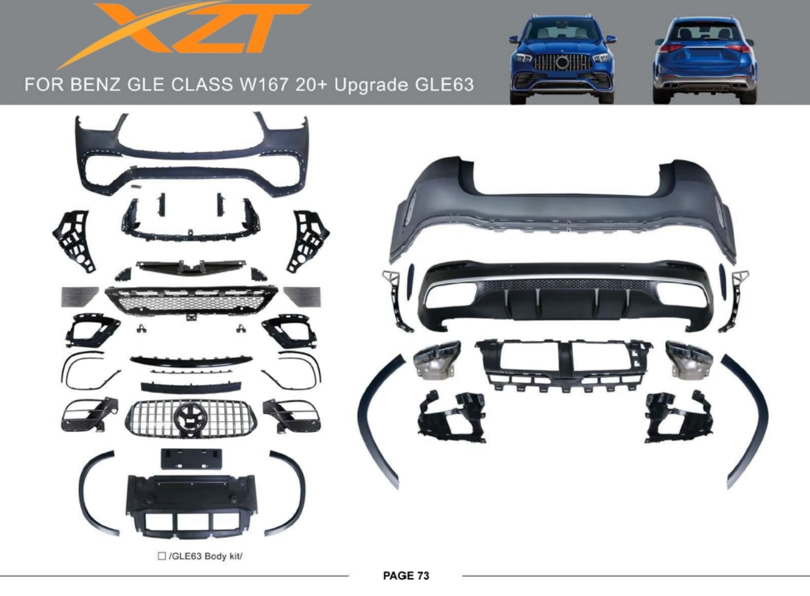 BENZ GLE CLASS W167 20+ UPGRADE GLE63 BODYKIT