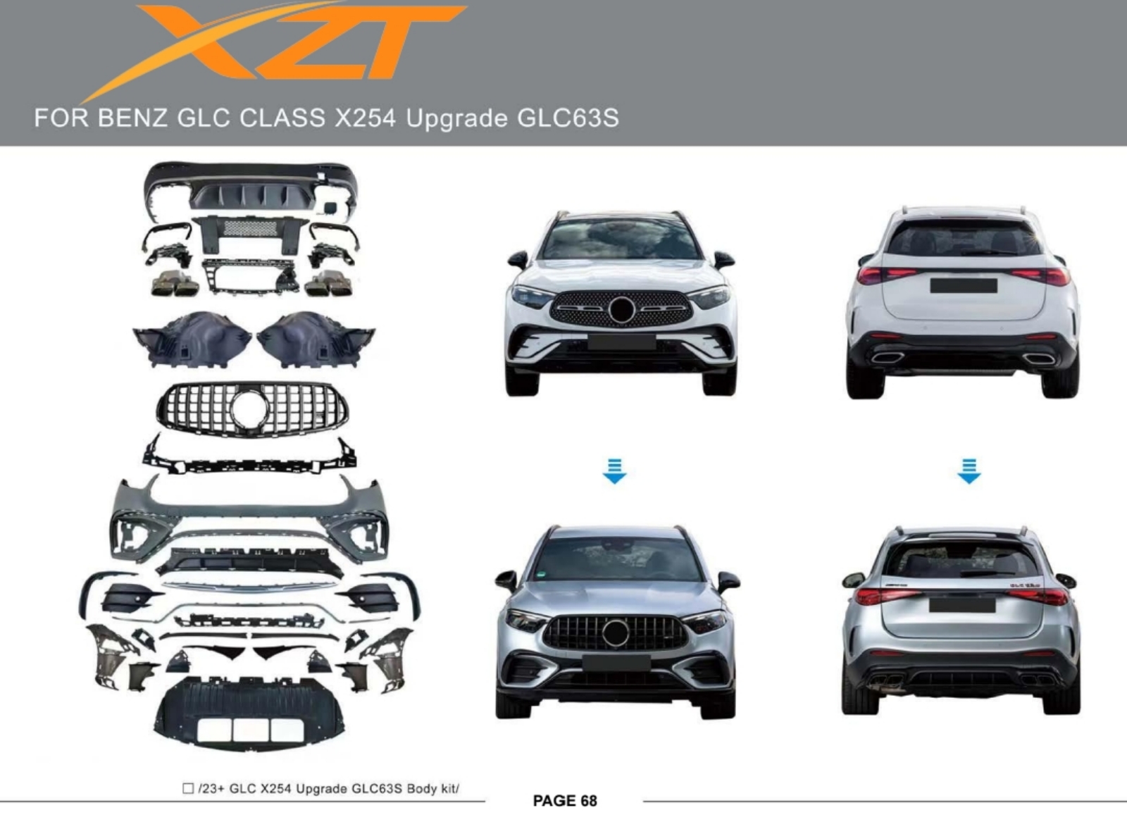 BENZ GLC CLASS X254 UPGRADE GLC63S BODYKIT