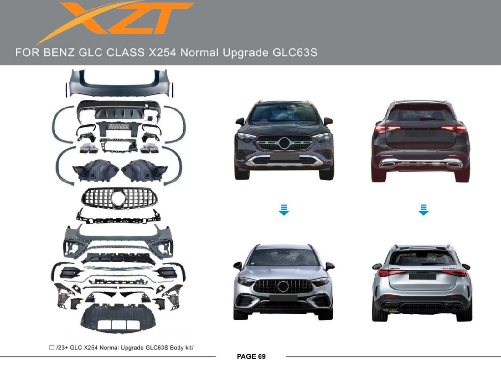 BENZ GLC CLASS X254 NORMAL UPGRADE GLC63S BODYKIT